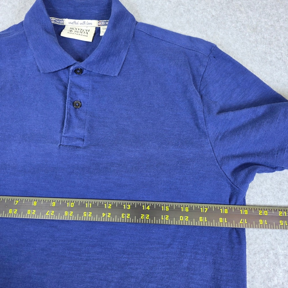 Scotch & Soda Amsterdam Polo Shirt Men's Size S/P Small Blue Cotton Casual - Picture 8 of 12